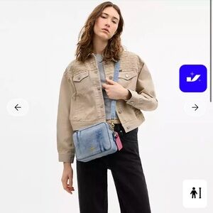 COACH Carey crossbody in loved denim